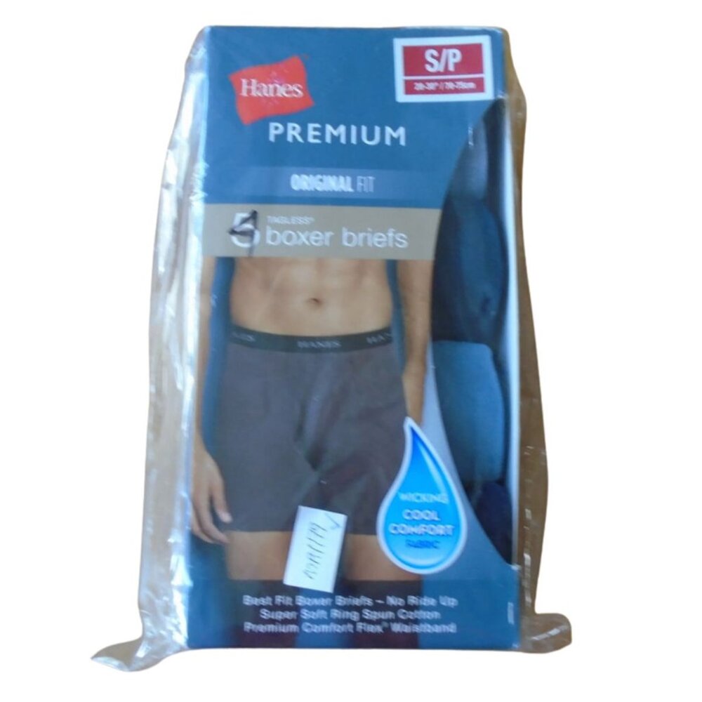 Hanes Premium Mens Boxer Briefs Original Fit 4 Pack Small MA1179